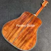 Anpassad Grand Dreadnought Guitar Solid Spruce Top Koa Back Side Full Abalone Shell Binding Dove Style Acoustic Guitar 41 Inch Dove Guitar