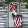 装飾的な花の独立記念日愛国的な花輪7月4日フラワーガーランドの正面玄関飾り