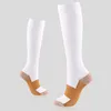 Sports Socks Compression Stockings Blood Circulation Promotion Slimming Against Fatigue Comfortable Solid Colored