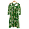 Abiti casual Tiki Room Birds Square Neck Dress Sweet Summer Women Elegant Halter Print Enchanted Tropical