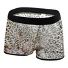 Cuecas masculinas sexy Boxer Lingerie com estampa de leopardo Bolso de nariz de elefante Tanga curta Calcinha respirável superfina Cuecas sem costura de secagem rápida