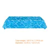 طاولة قماش موجة الماء نمط المائدة الزرقاء البلاستيكية زخارف محيط زخارف الصيف تزيين الأمواج يمكن التخلص منها