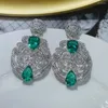 Orecchini a bottone geometrici ciondolano per le donne festa di nozze Dubai gioielli da sposa Boucle D'oreille Femme E6421