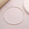 Perlenketten Trendy Imitation Perle Kurze Halskette Männer Einfache Handgemachte Strang Perlen Kette 2023 Modeschmuck Kragen 230613