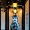 Pendant Lamps Chinese Style Outdoor Small Light Park Villa Waterproof Lantern LED Chandeliers Decoration Lighting Fixtures