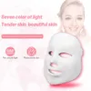 Twarz masażer 7 Kolory Maska LED Piękno pielęgnacja skóry odmłędność Zmarszczenie Zmarszcza trądzik Usuwanie twarzy terapia urody wybielanie zacieśnienie instrument 230621