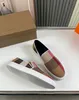 Luxury Brand Mens Loafers Dress Shoes London Vintage Low-top Woven Fabric Sheepskin Sneakers Size 38-45