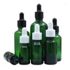 Storage Bottles 5ML 10ML 15ML 20ML 30ML 50ML 100ML Empty Green Glass Essence Oil Dropper Bottle Refillable Vials Esenciales Cosmetic