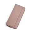 Wallets Genuine Leather Women Wallet Long Lady Purse Anti-theft Swipe Handbag Large Capacity Multi-card Hold GN-WL-flszcd