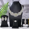 Necklace Earrings Set Missvikki Gorgeous Luxury Bangle Ring Jewelry For Women Stage Performance Prom Party Bridal Gift