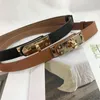 Brown Lady Belt Mens Designer Belt Small Lock Buckle Ceinture Homme Office Casual smal modebälte för man designer 1.8 cm daglig klänning Multi Color GA09