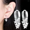 Dangle Earrings شخصية النجوم ذات الخمسة نقاط الحلق 2023 الموضة الفضة مطلي الهيب هوب للرجال جروح حزب الاتجاه المجوهرات