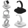 Titta på lådor Universal Velvet C Type Design Smycken Armband Bangle Display Rack Stand Holder Black/White Showcase Organizer