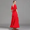 Vestuário de palco 2023 Vestido de dança moderna feminino Roupa de valsa Vestidos de noite Roupas de grife Roupa de dança de salão Traje de performance JL2708