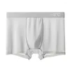 Underpants Fashion Men's Panties Seamless Ice Silk Breathable Thin Man Underwear Transparent Large Size Male Mesh Boxer Shorts