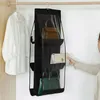 Storage Boxes 6/8 Grid Wardrobe Closet Transparent Bag Hanging Handbag Organizer Dust Cover Door Wall Sundry Shoe