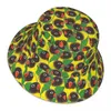 Berretti Cappello da pescatore riflettente con collare giallo mascherato Lovebird Uomo Donna Protezione solare all'aperto Spiaggia Sole Escursionismo Berretto da pesca