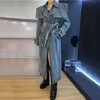 Trench da donna di design di lusso Giacca a vento da donna con stampa di jeans Cappotto con cintura allentata Cappotto da donna casual lungo trench Taglia SML Giacca a vento da donna firmata