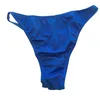 Caleçon Gay hommes sous-vêtements String Bikini poche taille basse slips pénis Polyester Spandex Sexy hommes Jockstrap