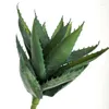 Decoratieve Bloemen 35cm Grote Kunstmatige Vetplant Nep Aloë Plastic Agave Groen Blad Desktop Boomtak Voor Thuis Tuinfeest