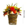 Fleurs décoratives Automne Pivoine Citrouille Couronne Pendentifs Porte Paniers Suspendus Ornements Réutilisables Thanksgiving Day Décor Pour Intérieur Extérieur