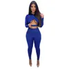 Women'S Two Piece Pants Designers Women Clothes 2021 Solid Color Sexy Cross Cut Sports Suit Drop Delivery Apparel Womens Clothing Set Dhkyc