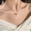 Collane con ciondolo Collana a cerchio alla moda con zirconi cubici Catena clavicola semplice ed elegante per le donne Gioielli per l'eternità di nozze