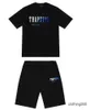 Motion aktuelles Trapstar-T-Shirt, kurzärmeliges Print-Outfit, Chenille-Trainingsanzug, schwarze Baumwolle, London Streetwear, Motion-Designer 666ess