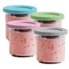 Ice Cream Tools 2/4Pcs Ice Cream Pints Cup For Ninja Creamie Maker Cups Reusable Can Store Ice Cream Pints Containers With Sealing 230621