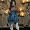 Casual Dresses Irregular Smocked Tube Top Pleated Short Blue Vacation Outfits Summer Clothes For Womans 2023 Vestidos De Fiesta