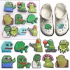 Cartoon Burekle Jibz Clog Fit Tappands Frog Tea Heart Ground DIY CRUCE CHARMS DEKADACJE DZIAŁANIA DZIECKO BUTY ODDZIAŁY