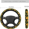 Pokrywa kierownicy Piękna okładka samochodu słonecznika dla kobiet dziewczęta mężczyzn uniwersalne 15 -calowe antylasty