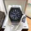 Mens 시계 디자이너 고급 쿼츠 자동 운동 시계 장미 금 크기 42mm 904L 스테인리스 스틸 스트랩 방수 사파이어 오르 요로.