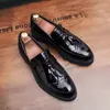 Brogue Schuhe Männer Elegante Italienische Party Schuhe Für Männer Marke Hochzeit Männer Schuhe Formale Coiffeur Patent Leder Hochzeit Dress2023