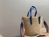 Luxury fashion coche brand designer bag sunshine straw tote bag large capacity handbag beach bag