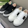 Sneaker Ace Damskie z haftowanymi retro buty platformowe oryginalne skórzane gęste dno płaskie klasyczne koronkowe buty swobodny but 02