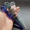 Tuyau de brûleur à mazout en verre Pyrex épais Pipes à fumer à la main colorées Environ 140 mm Tube hélicoïdal Tubes à ressort en borosilicate Dab Rig Diamètre