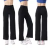 Nouveau pantalon à jambe droite micro évasé en nylon pour femmes avec ceinture et cordon de levage de la hanche pour la course à pied fitness yoga pantalon à jambes larges pour LL Yoga Outfit