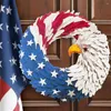 Dekoracyjne kwiaty przyciągające wzrok niepodległość Day Day Watarek Eagle Modelowanie USA Flag Flag Garland Wiselant Akcesorium ogrodowe