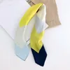 Sciarpe 2023 Marca Sciarpa Di Seta Di Gelso Donne Pashmina Foulard Quadrato Piccola Fascia Moda Stampa Fazzoletto Da Collo Bandana Hijab