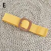 Ceintures 1pc Vintage rond/carré femmes Boho tressé taille bande mince élastique fausse paille ceinture robe ceinture décorative