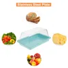 Dinnerware Sets Butter Box Cheese Lid Kitchen Utensil Cupcake Containers Slicer Gadget Dustproof Tray Storage As Go Lids