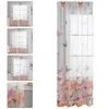 Curtain Transparent Curtains Privacy Window Sheer Decorative Elegant Drape Drapery Bedroom Home Screen Semi Sheers Floral