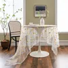 Table Cloth Lace Tablecloth Exquisite Flower Dining Cloths Home Embroidery Cover Wedding Party Candlelight Decoration