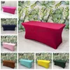 Élastique Polyester Couverture De Table Hôtel Banquet Stretch Table Couvre Rectangulaire De Noce Nappe Solide Couleur Nappes TH0621