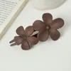 Fashion Butterfly Flower Plastic Hair Clip for Women Girl Crystal Rhinestones Duckbill Clip Solid Color Hairpin Hair Accessories