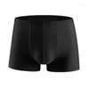 Onderbroek Mannen Dunne Boxer Slips Ijs Zijde Naadloze Slipje Ardennen Pouch Ondergoed Mannelijke Ademende Gladde Shorts Lingerie