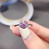 Кластерные кольца gemyro alexandrite ungagement Ring Ring Art Deco Vintage Angary для своего подарка 0,8 -е Saquare Cut