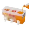 Water Bottles Fridge Drink Dispenser Cold Container With Faucet 3-Chamber Refrigerator Iced Juice Fruit Teapot Lemonade