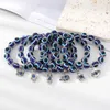 Classic Design Animal Charm Bracelet 10MM Blue Evil Eye Beads Bracelets Jewelry for Gift